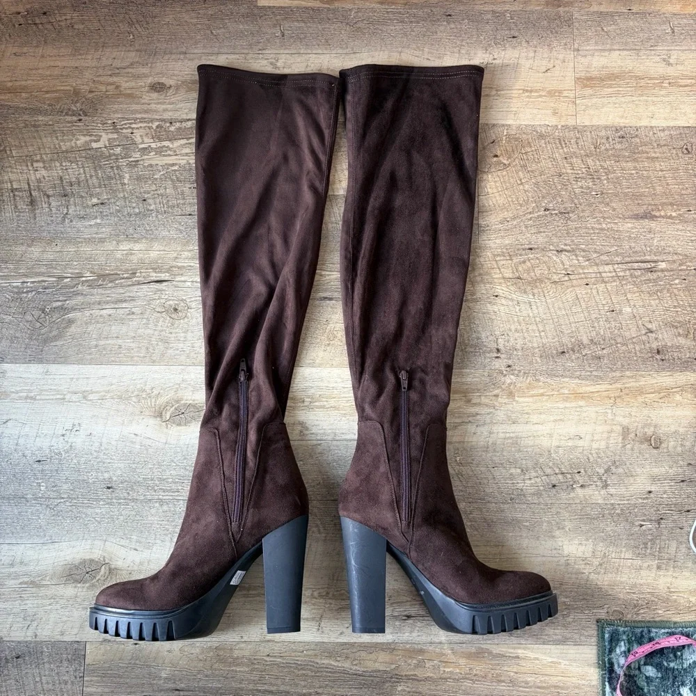 Frankie Segal Brown Over The Knee Boots